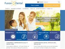 Tablet Screenshot of fusiondentalgroup.com